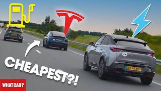 NEW Electric vs Petrol vs Tesla review – 1000mile realworld test Which is cheapest  What Car [upl. by Enitsud]