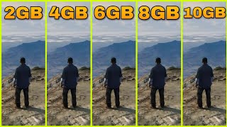 GTA 5 RAM COMPARISON 2GB VS 4GB VS 6GB VS 8GB VS 12 GB [upl. by Tawney585]