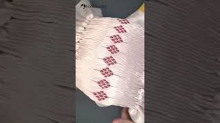 easy smocking design on dress smocking tutorial dress making [upl. by Lyndy]