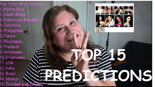 Miss Universe 2023 TOP 15 EARLY PREDICTIONS [upl. by Nivag688]