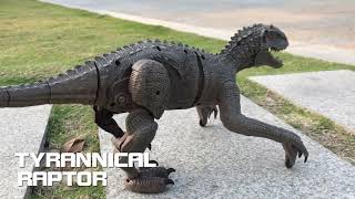 24 Ghz Simulation RC Velociraptor Realistic Dino Remote Control Dinosaur with LED Light Roaring [upl. by Laamak]