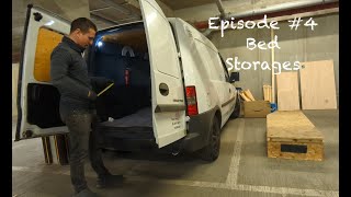 Van Conversion Chronicles 4  Bed amp storages EN 🇬🇧 [upl. by Christina]