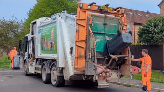 Olympus Bin Lorry With Glass Pod Collecting Recycling In Wiltshire [upl. by Noid]