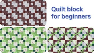 Easy Patchwork Block For Beginners Patchwork Quilt Patterns Patchwork Ideas to Make [upl. by Eudo]