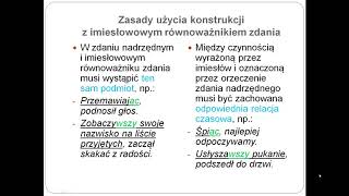 9 Imiesłowowy równoważnik zdania [upl. by Kara-Lynn]