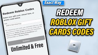 How To Redeem Roblox Gift Cards Codes [upl. by Peregrine]