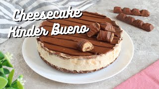 CHEESECAKE KINDER BUENO  Torta fredda senza cottura e senza gelatina  Ricetta facile e golosissima [upl. by Hoes185]