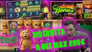 ⚫ SLOT ONLINE ITA  CREPATA LA TED A MAX BET 200€ [upl. by Atnauqahs350]