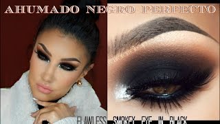 Maquillaje Ahumado en NEGRO paso a paso PERFECTO  Flawless SMOKEY EYE in BLACK  auroramakeup [upl. by Niraa]