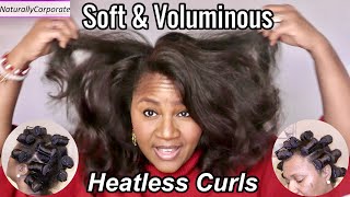 SPONGE ROLLERS  Stretched natural hair  Fine hair [upl. by Cleo]