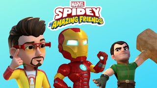 😮 Wow Spidey and His Amazing Friends Season 2 in Real Life Iron man Joins Spidey [upl. by Ydasahc]