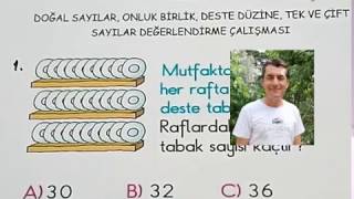 2sınıf matematik Doğal sayılar değerlendirme çalışması2 Basamak adları değerleri destedüzine [upl. by Ahswat]