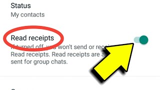 Whatsapp Read Receipt Off  Whatsapp Read Receipt On Android  Read Receipt In Whatsapp [upl. by Idihsar]