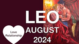 ♌️ Leo August 2024 ❤️ Take a leap of faith ❤️ Love Relationship Tarot Reading [upl. by Janith]