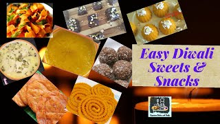 Some of the easy Diwali Sweets amp Snacks Recipes  Chocolate Kalakand  Signature Dishes and Crafts [upl. by Rahel]