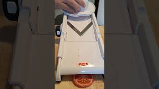 How to slice a tomato with a mandoline [upl. by Novoj]