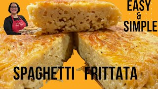 Spaghetti Frittata  Easy video recipe [upl. by Meriel160]