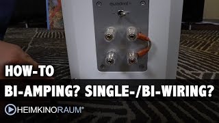 HowTo BiAmping SingleWiring BiWiring Lautsprecher Tipps von Quadral [upl. by Iarised]