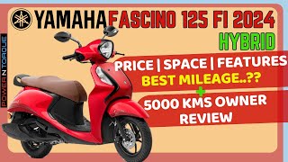 YAMAHA FASCINO 125 FI HYBRID 2024  PRICE  FEATURES  OWNERSHIP REVIEW [upl. by Jerald]