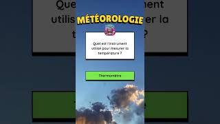 Quiz  5 questions de météorologie Quiz shorts [upl. by Shell]