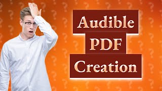 How do I make a PDF for Audible [upl. by Richara]