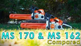 The NEW Stihl MS 162 And MS 170 Compared [upl. by Hathcock]