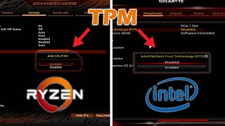 How to Enable TPM 20 on Gigabyte Motherboards  AMD and Intel  Install Windows 11 Requirements [upl. by Hafeenah]