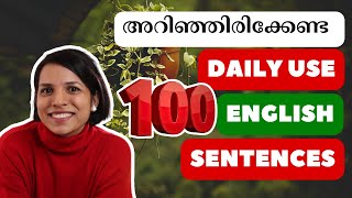 BASIC ENGLISH SENTENCES FOR BEGINNERS  SPOKEN ENGLISH IN MALAYALAM  DAILY USE ENGLISH SENTENCES [upl. by Durrace]