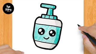 112 How to Draw a Cute Hand Sanitizer  Easy Drawing Tutorial [upl. by Declan]