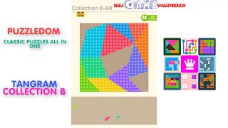 Puzzledom  Tangram Collection B Level 51  100  Walkthrough [upl. by Amoihc]