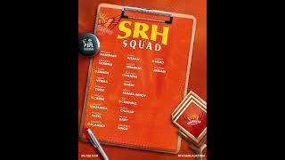 IPL 2025 Sunrisers Hyderabad Final Squad SRH Team 2025 Players List SRH 2025 Squad [upl. by Essyle]