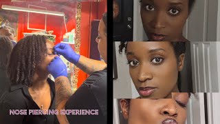 Double Nose Piercing  Double Nostril Piercing  Tattoo Shop with Needle [upl. by Rettke199]