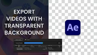 Export Transparent Videos in After Effects  Quick Tutorial [upl. by Nylarad]