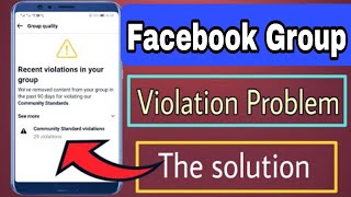 facebook group community standards violation Problem solution  Facebook Group Disabled [upl. by Adigirb]