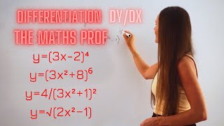 The Maths Prof Differentiation Chain Rule eg y3x2⁴ [upl. by Eekaz214]