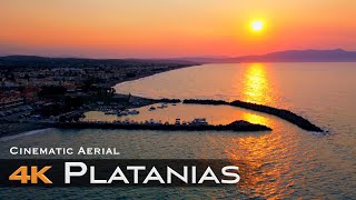 PLATANIAS Πλατανιάς 🇬🇷 Drone Aerial Crete Κρήτη  4K Ultra HD [upl. by Schwenk]