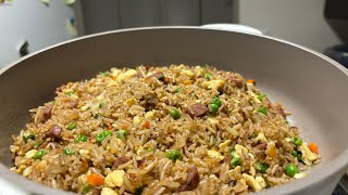 Les restes de riz  Riz Sauté en 5mn  500 fried rice recipe food short rice riz foodPrep [upl. by Eissahc]