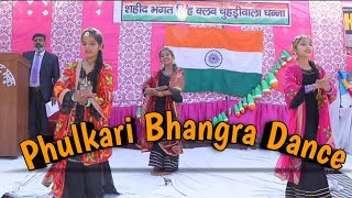 Phulkari Bhangra Dance Cover By StudentsTagore Public SchoolChuri Wala Dhanna [upl. by Lamrouex195]