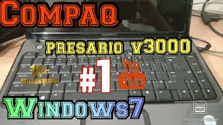 Instral Compaq Presario V3000 Core2 Memakai Windows7😉😉😉👍 [upl. by Barboza]