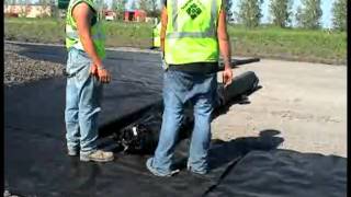 Geotextile Fabric Laying Process [upl. by Darlleen]