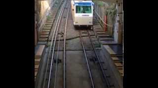 Funicolare Mergellina corsa diretta stazione incrocio San Gioacchino [upl. by Crispin]