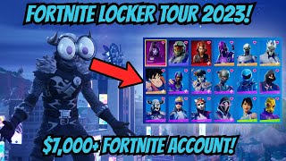 MY quot7000quot FORTNITE LOCKER TOUR 2023 Exclusives Rare Skins Emotes amp More [upl. by Nauqram]