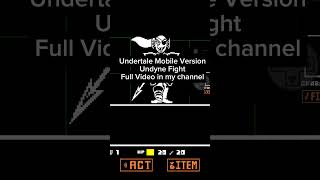 UTAU Short Undertale Mobile Version Undyne Fight undertale undyne cellphonegames [upl. by Atikel]