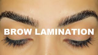 I TRIED AT HOME BROW LAMINATION DIY [upl. by Vickie]