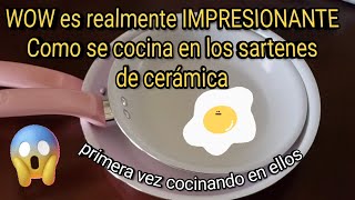 Es realmente IMPRESIONANTE como se cocina en los sartenes de cerámica😱primera vez cocinando en ellos [upl. by Coshow]