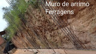 Muro de arrimo parte 2 Ferragens [upl. by Lemrahs]