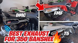 BEST AFTERMARKET EXHAUST FOR 350 BANSHEE Sound Test [upl. by Llerot957]