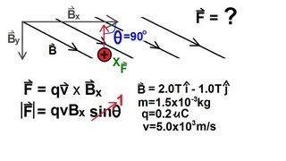 Physics 43 Magnetic Forces on Moving Charges 2 of 26 Direction and Magnitude [upl. by Lenhart167]