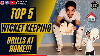 Top 5 Wicket keeping Drills at home  Stumping and Catching drills  Wicket Keeping Tips [upl. by Aneehsram816]