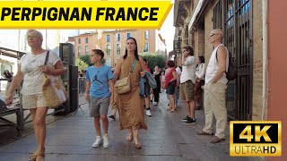 Perpignan France 🇫🇷 Walking Tour【4K 60fps】جولة في مدينة بربنية فرنسا [upl. by Aedni]